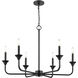 Herring 6 Light 32 inch Matte Black Chandelier Ceiling Light